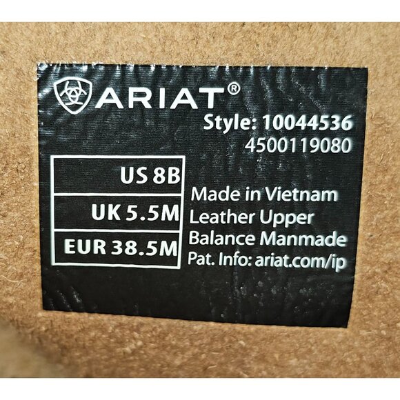 Ariat Women's Brown Leather Rambler Bomber Western Cowgirl Boots Size 8B 2819 - Picture 8 of 16